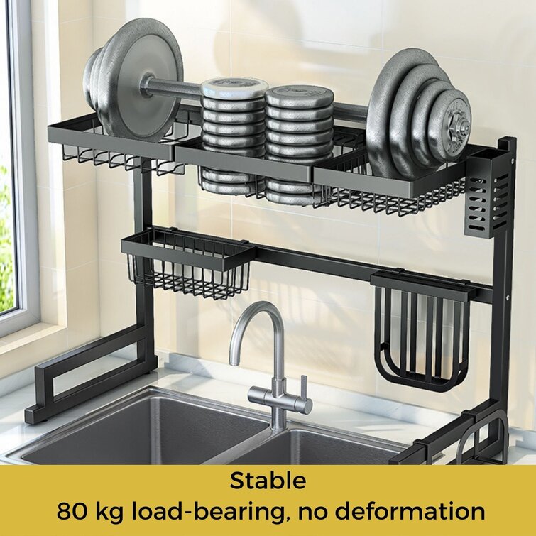 Over the sink metal best sale dish rack